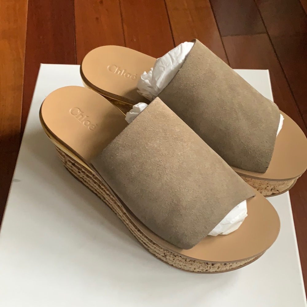 NWT Chloe Camille Wedge Sandles